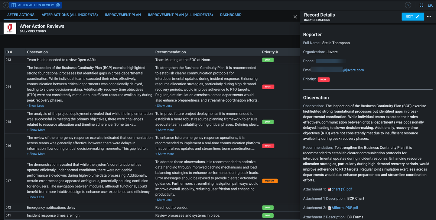 After Action Review dark mode